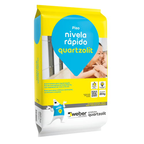Nivela Rápido Argamassa Autonivelante Quartzolit 20kg