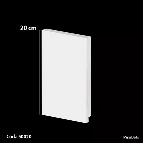 Rodapé Arquitech em Poliestireno liso 20 cm Branco 50020