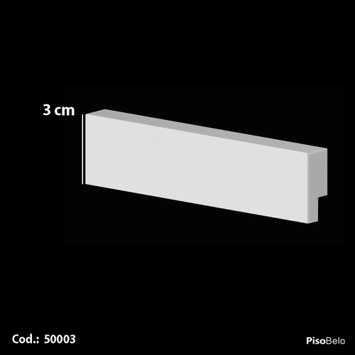 Rodapé Arquitech em Poliestireno Liso 3 cm Branco 50003