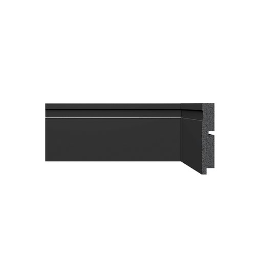 Rodapé de Poliestireno Preto 240x10cm Santa Luzia