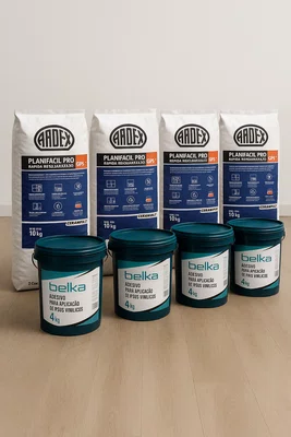 Kit de Insumos para 80 m² de Piso Vinílico