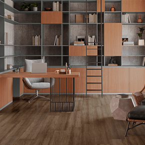 Piso Laminado Eucafloor Prime Click Castanho Terracota