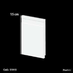 Rodapé Arquitech em Poliestireno com friso 15 cm Branco 51915