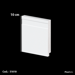 Rodapé Arquitech em Poliestireno Frisado 10 cm Branco 51010