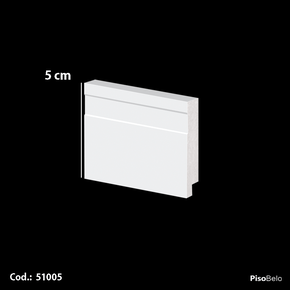 Rodapé Arquitech em Poliestireno Frisado 5 cm Branco 51005