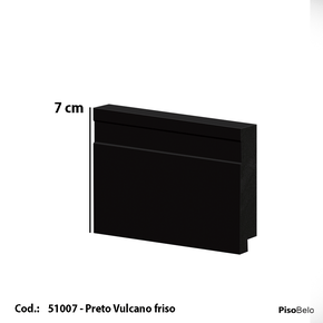 Rodapé Arquitech em Poliestireno Frisado 7 cm Preto 51007