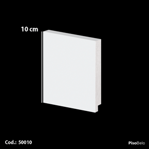 Rodapé Arquitech em Poliestireno Liso 10 cm Branco 50010