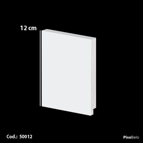 Rodapé Arquitech em Poliestireno Liso 12 cm Branco  50012