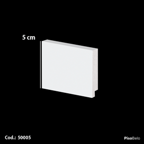 Rodapé Arquitech em Poliestireno Liso 5 cm Branco 50005