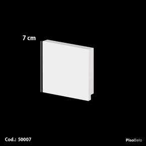 Rodapé Arquitech em Poliestireno Liso 7 cm Branco 50007