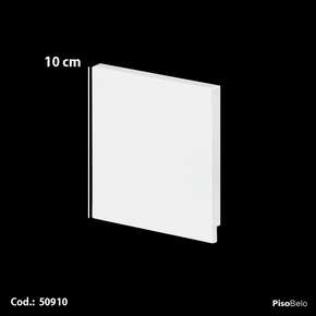 Rodapé Arquitech em Poliestireno Liso Slim 10 cm Branco 50910