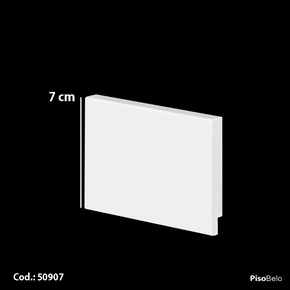 Rodapé Arquitech em Poliestireno Liso Slim 7 cm Branco 50907
