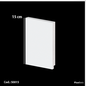 Rodapé Arquitech em Poliestireno Liso15 cm Branco 50015