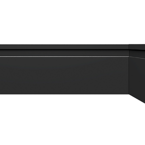 Rodapé Belka em PVC Expandido Frisado 10 cm Preto