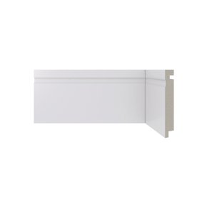 Rodapé de Poliestireno Branco 240x10cm Santa Luzia