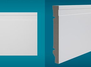 Rodapé Durafloor Maxx em Poliestireno com 1 friso 20 cm Branco