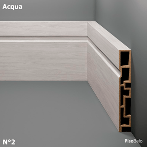 Rodapé Eucatex Acqua New em PVC Frisado 10 cm N°02