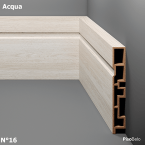 Rodapé Eucatex Acqua New em PVC Frisado 10 cm Nº 16