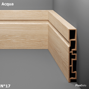 Rodapé Eucatex Acqua New em PVC Frisado 10 cm Nº 17