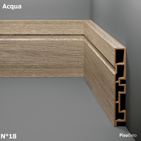 Rodapé Eucatex Acqua New em PVC Frisado 10 cm Nº 18