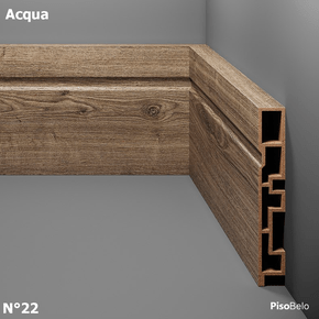 Rodapé Eucatex Acqua New em PVC Frisado 10 cm Nº 22