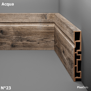 Rodapé Eucatex Acqua New em PVC Frisado 10 cm Nº 23