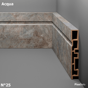 Rodapé Eucatex Acqua New em PVC Frisado 10 cm Nº 25