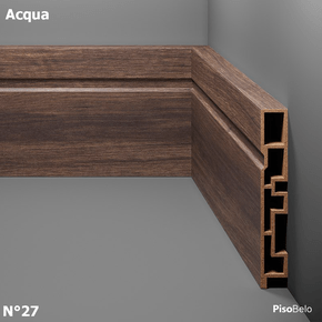 Rodapé Eucatex Acqua New em PVC Frisado 10 cm Nº 27