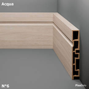 Rodapé Eucatex Acqua New em PVC Frisado 10 cm Nº 6