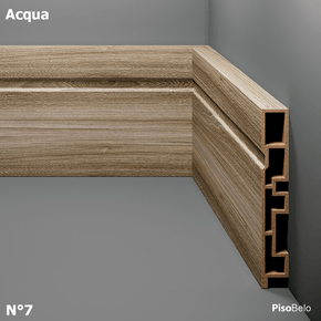 Rodapé Eucatex Acqua New em PVC Frisado 10 cm Nº 7