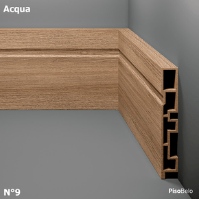 Rodapé Eucatex Acqua New em PVC Frisado 10 cm Nº 9