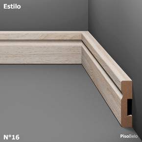 Rodapé Eucatex Estilo em MDF Frisado 5 cm Nº 16