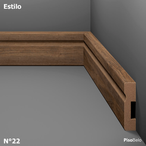 Rodapé Eucatex Estilo em MDF Frisado 5 cm Nº 22