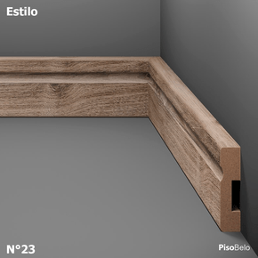 Rodapé Eucatex Estilo em MDF Frisado 5 cm Nº 23