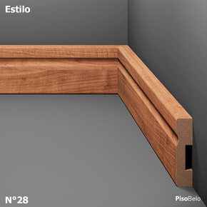 Rodapé Eucatex Estilo em MDF Frisado 5 cm Nº 28