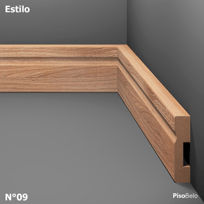 Rodapé Eucatex Estilo em MDF Frisado 5 cm Nº 9