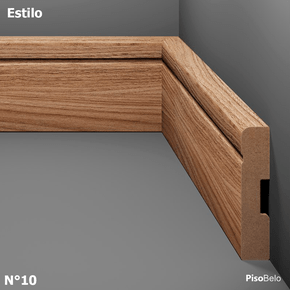 Rodapé Eucatex Estilo em MDF Frisado 7 cm Nº 10