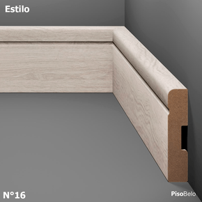 Rodapé Eucatex Estilo em MDF Frisado 7 cm Nº 16