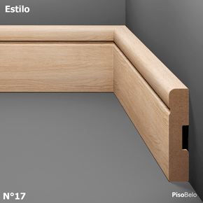 Rodapé Eucatex Estilo em MDF Frisado 7 cm Nº 17