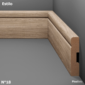 Rodapé Eucatex Estilo em MDF Frisado 7 cm Nº 18