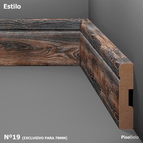 Rodapé Eucatex Estilo em MDF Frisado 7 cm Nº 19