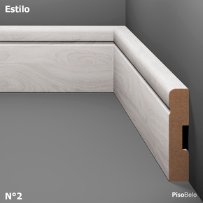 Rodapé Eucatex Estilo em MDF Frisado 7 cm Nº 2