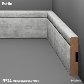 Rodapé Eucatex Estilo em MDF Frisado 7 cm Nº 21