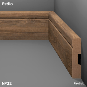 Rodapé Eucatex Estilo em MDF Frisado 7 cm Nº 22