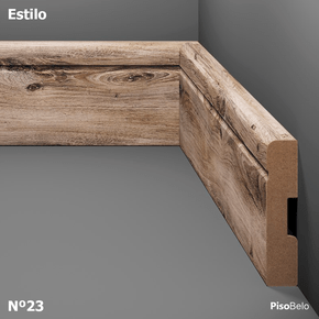 Rodapé Eucatex Estilo em MDF Frisado 7 cm Nº 23
