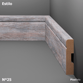 Rodapé Eucatex Estilo em MDF Frisado 7 cm Nº 25