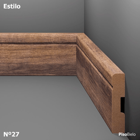 Rodapé Eucatex Estilo em MDF Frisado 7 cm Nº 27