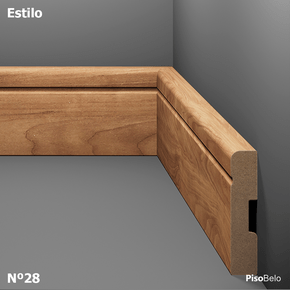 Rodapé Eucatex Estilo em MDF Frisado 7 cm Nº 28