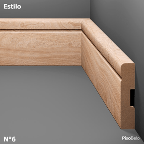 Rodapé Eucatex Estilo em MDF Frisado 7 cm Nº 6
