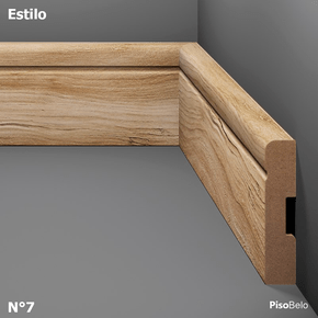Rodapé Eucatex Estilo em MDF Frisado 7 cm Nº 7